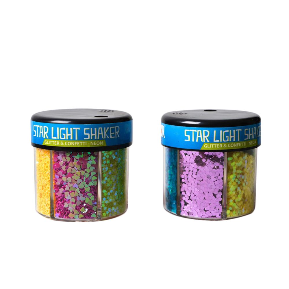 JUNIOR-ST Glitter dekorace Star Light (metalická / neonová) 60g