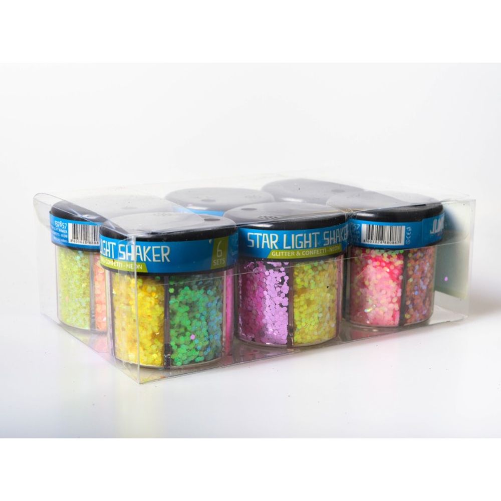 JUNIOR-ST Glitter dekorace Star Light (metalická / neonová) 60g