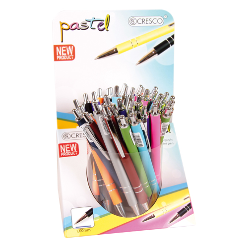 CRESCO Pero kuličkové PASTEL (mix /cena 1ks) modrá náplň