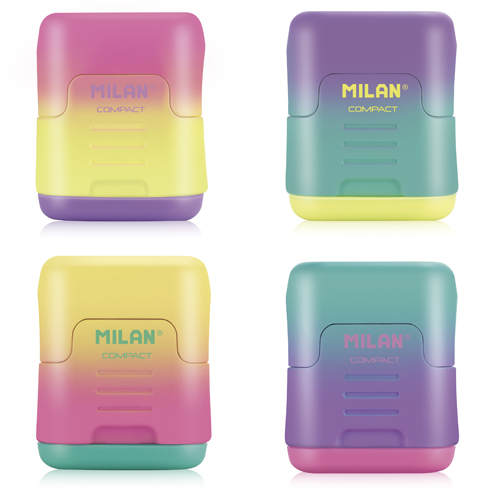 MILAN Struhadlo školní MILAN Compact Sunset na dvě tužky s boxem