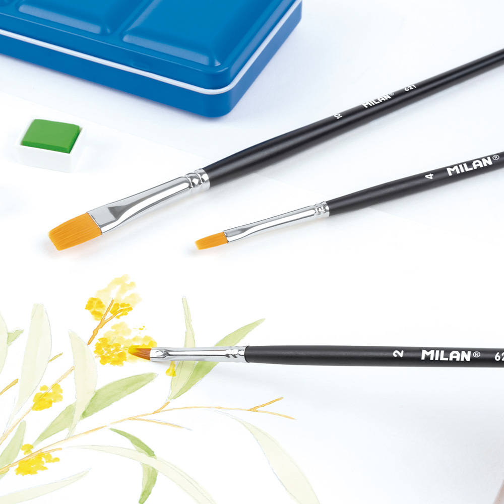 MILAN Štětec plochý MILAN č. 4 - 621 Premium Synthetic