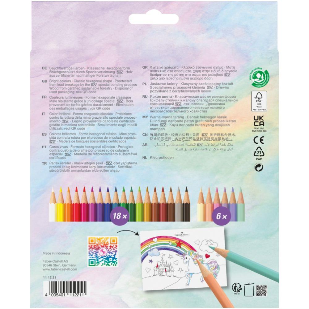 FABER-CASTELL Sada pastelek Faber-Castell Colour Classic 18+6 Pastel - Jednorožec