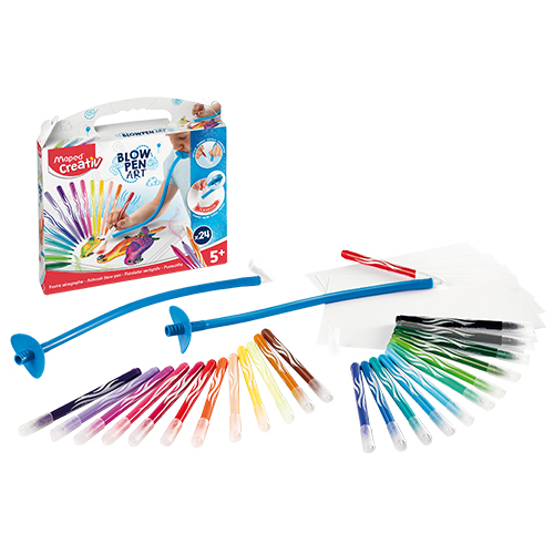 MAPED Sada Maped Creativ Blowpen Pop´Art fúkacie pero - 24 farieb