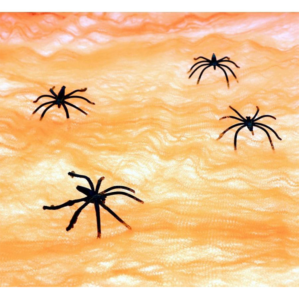 GoDan S.A. Dekorace Halloween - pavučina oranžová 20 g