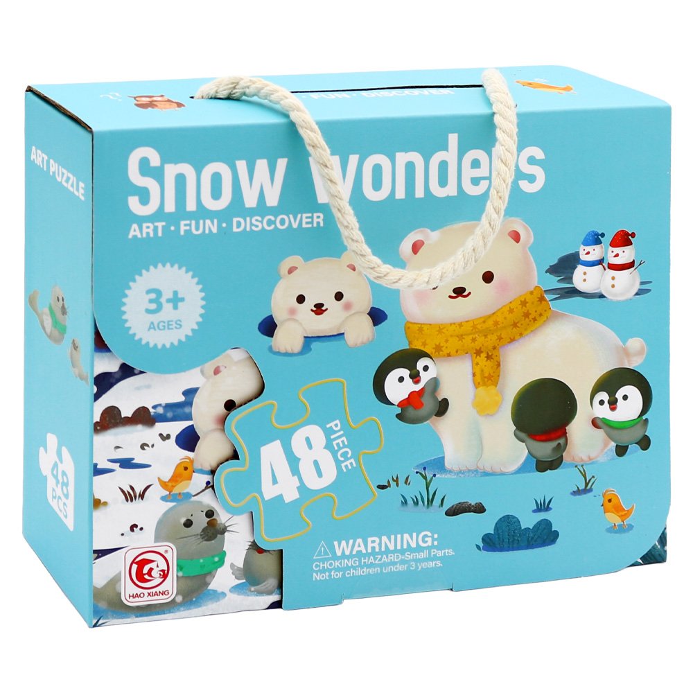 JUNIOR Dětské puzzle 50 x 34 cm (48 dílků) - Snow Wonders