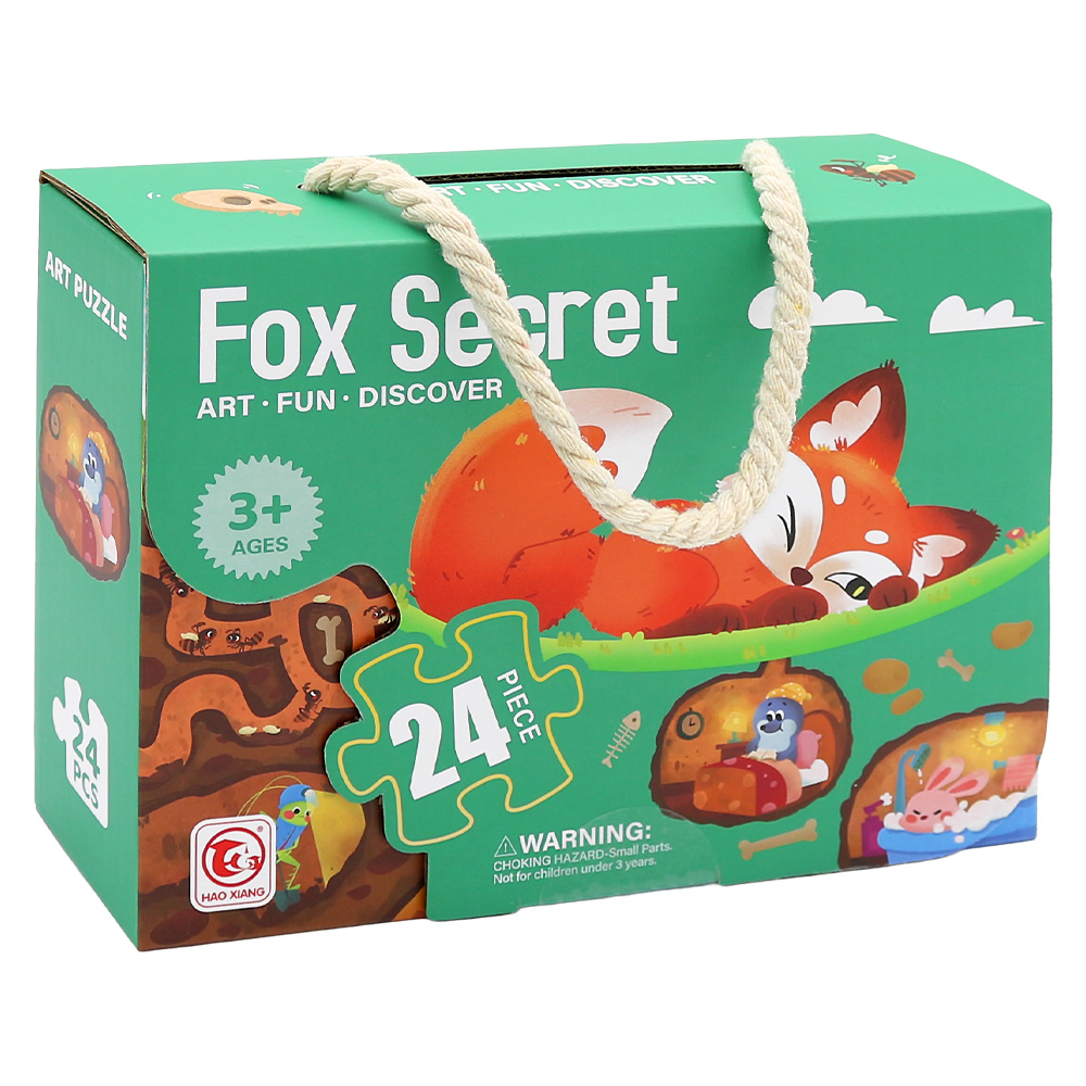 JUNIOR Dětské puzzle 44 x 31 cm (24 dílků) - Fox secret