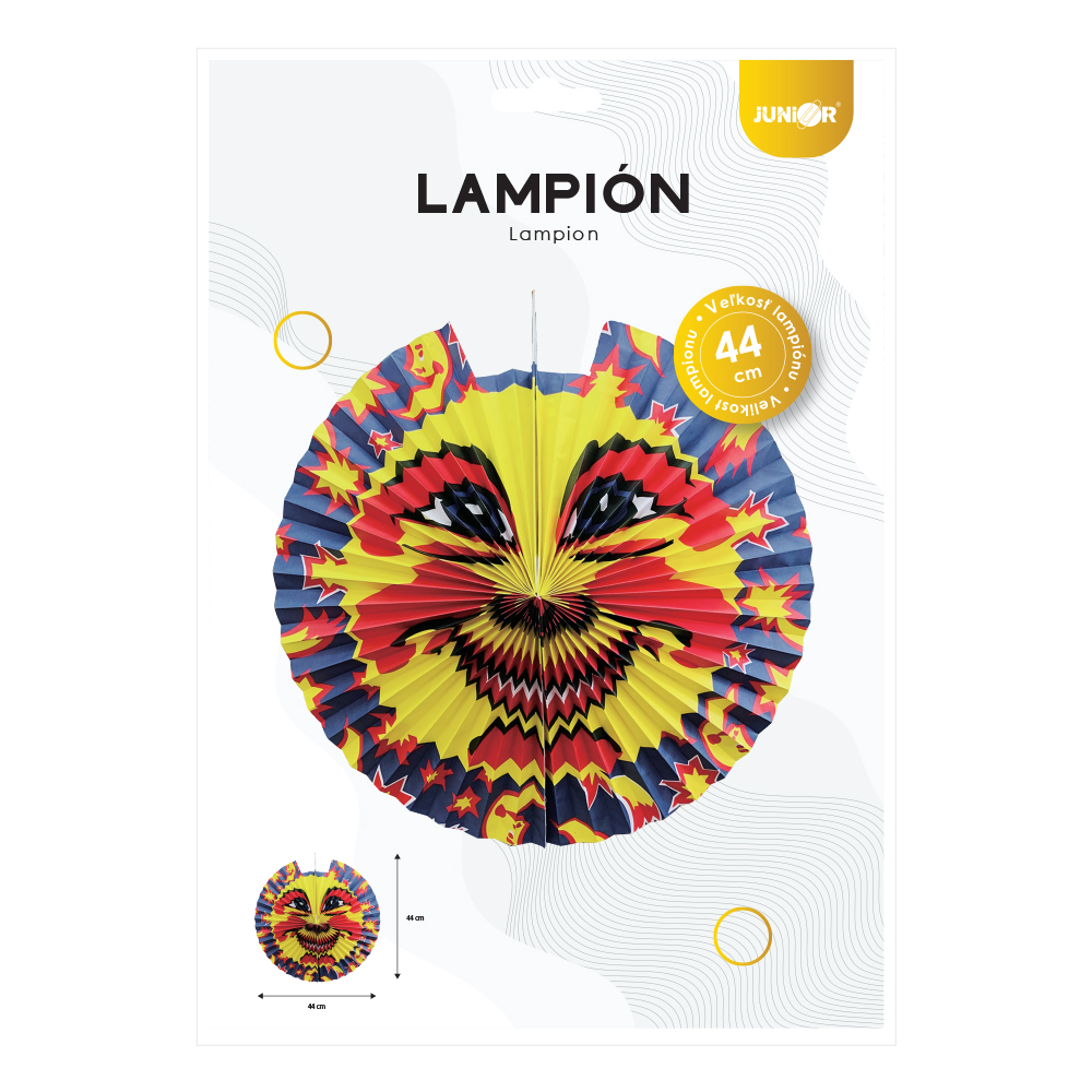 JUNIOR Lampion kulatý 44 cm Slunce / Měsíc