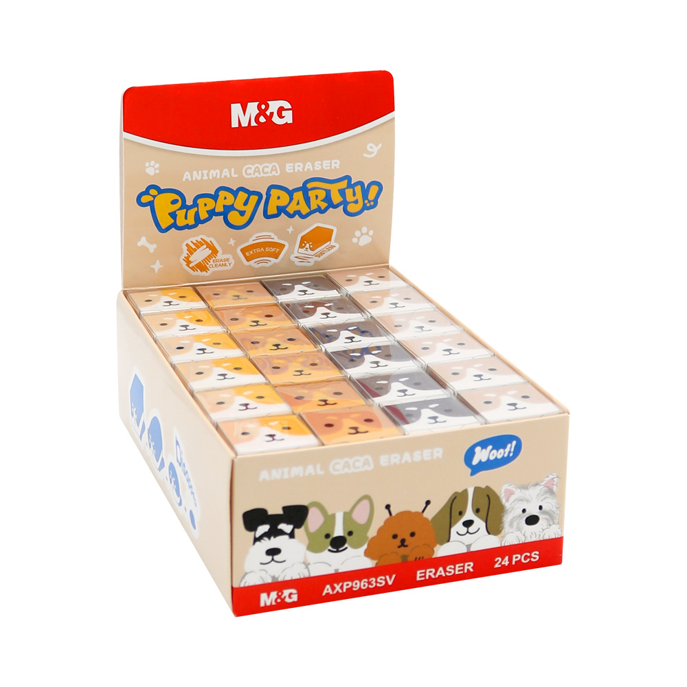 M&G Guma měkká, bezprašná M&G Puppy Party! (mix 4 barev)