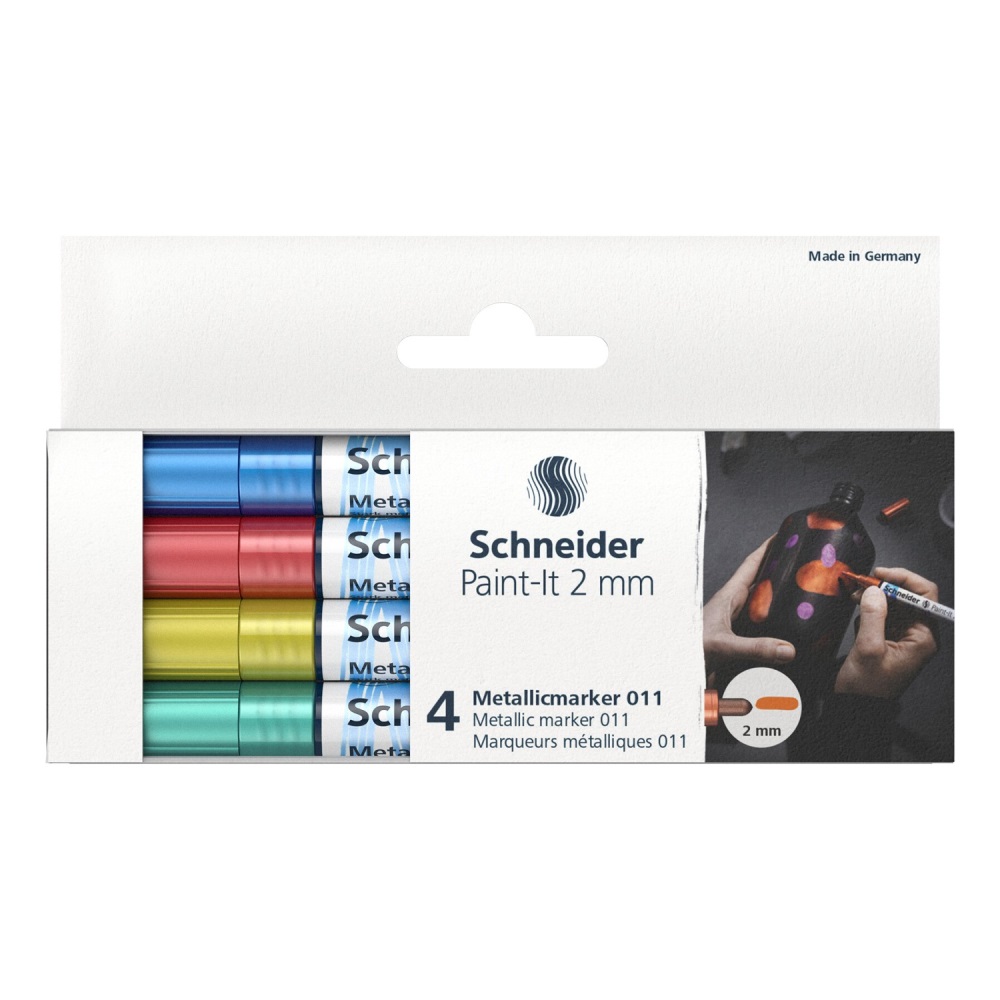 SCHNEIDER Popisovač Schneider Paint-It 011 Metallic, sada 4 ks, hrot 2 mm
