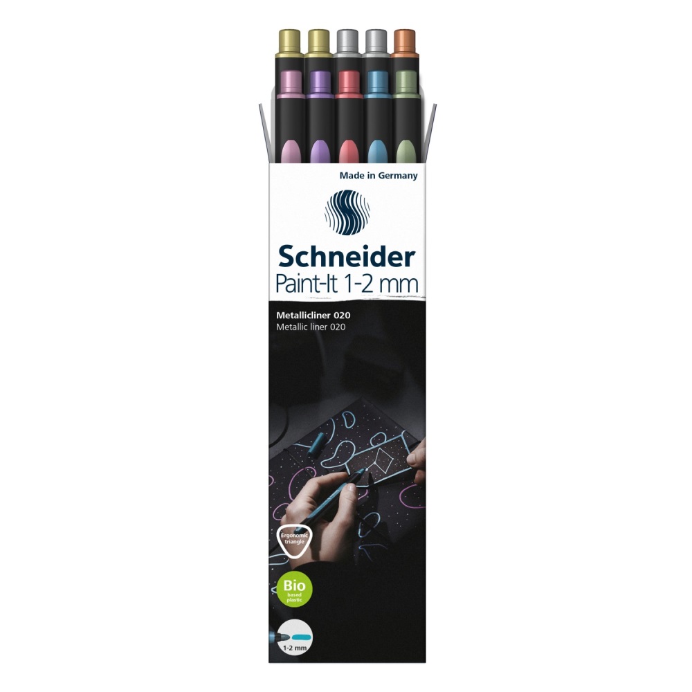 SCHNEIDER Marker Schneider Paint-It 020 Metallic, hrot 1-2 mm (sada 10 ks)