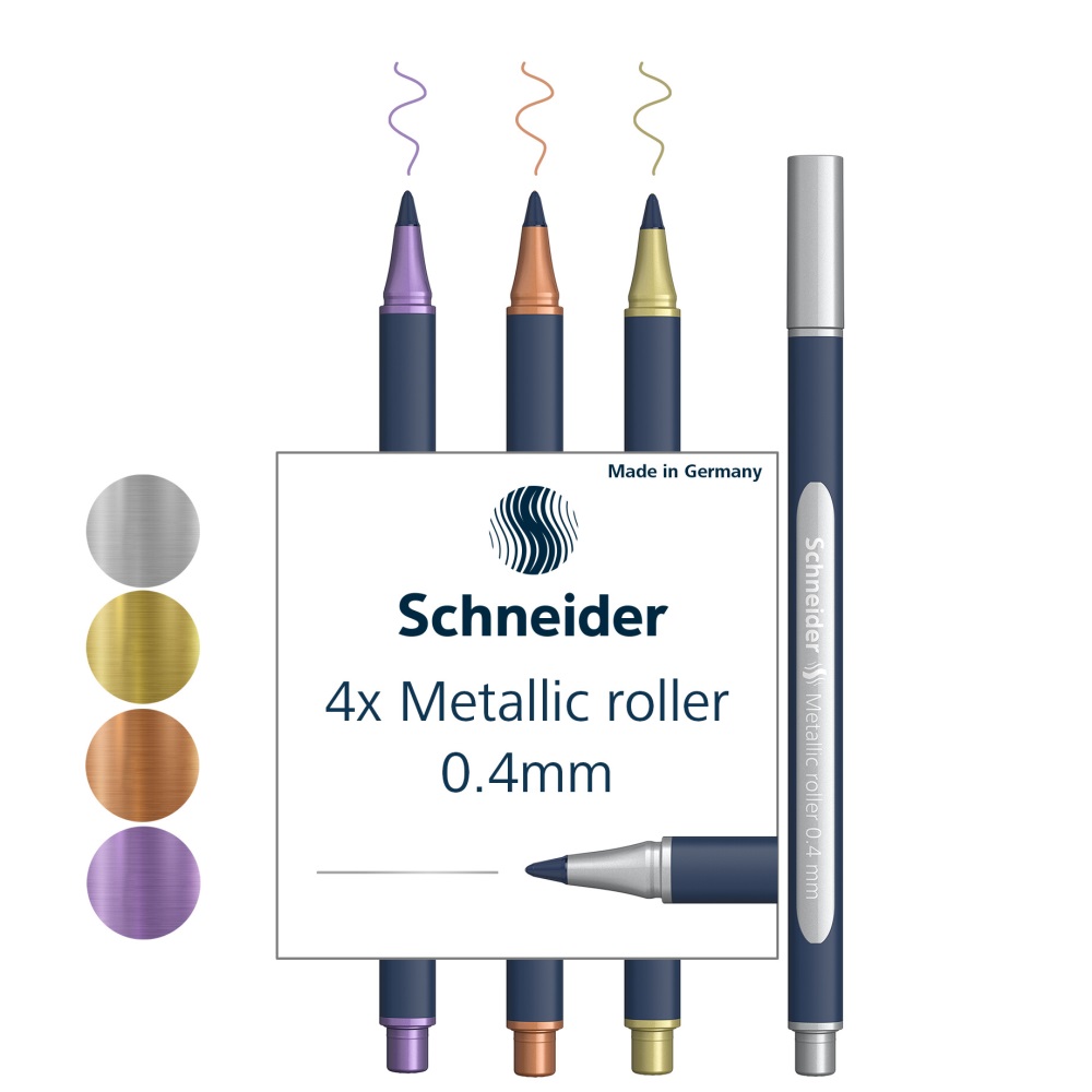 SCHNEIDER Popisovač Schneider Paint-It 050 Metalický - sada 4 ks