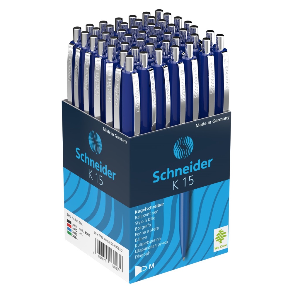 SCHNEIDER Pero kuličkové Schneider K15 - modrá náplň