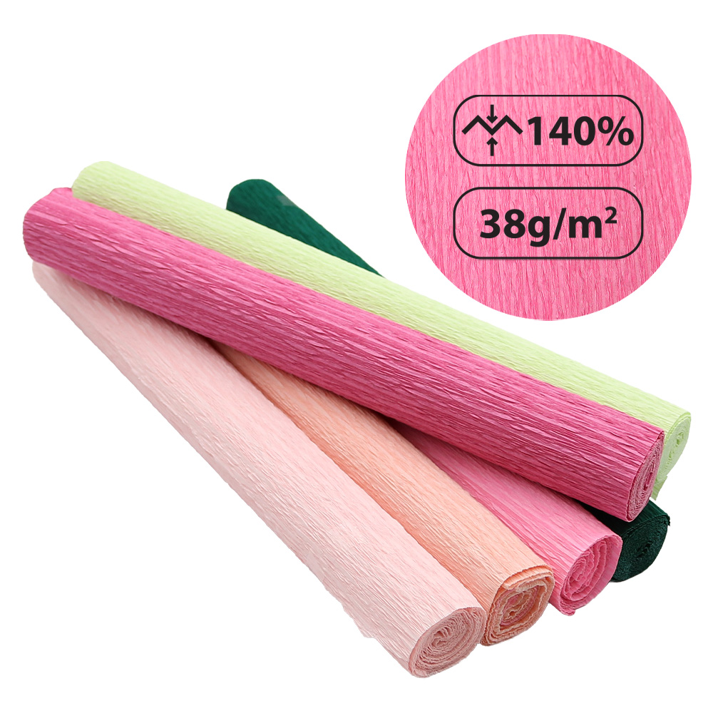 JUNIOR Krepový papír JUNIOR 100x25 cm BLOOM Florist (sada 6 ks)