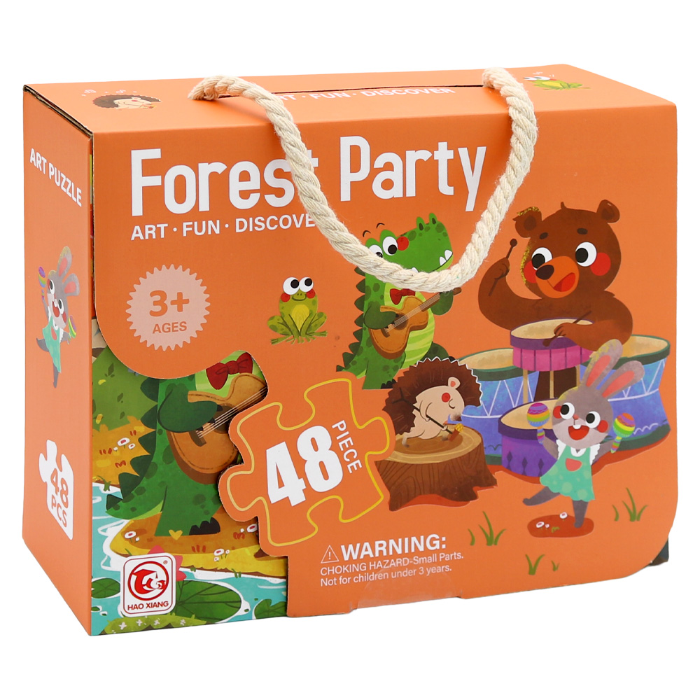 JUNIOR Dětské puzzle 50 x 34 cm (48 dílků) - Forest Party