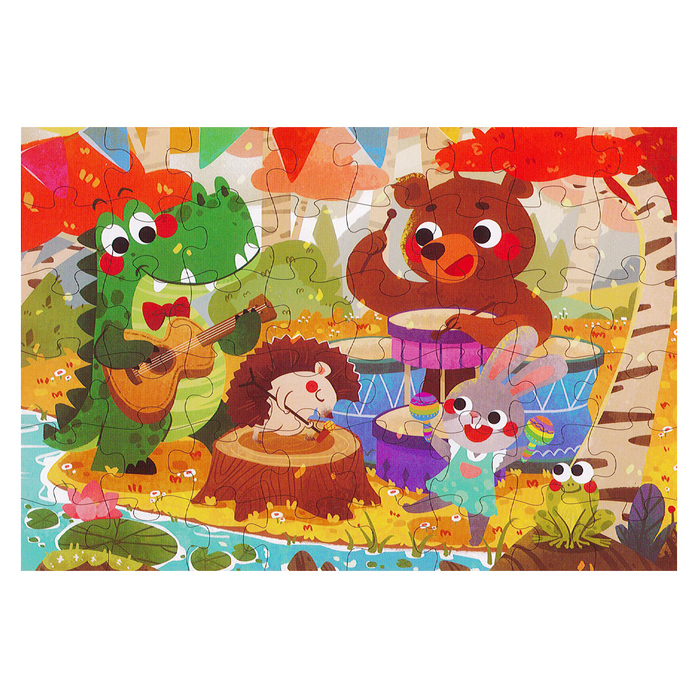 JUNIOR Dětské puzzle 50 x 34 cm (48 dílků) - Forest Party