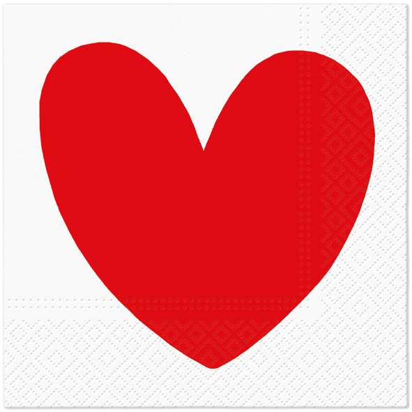 PAW Ubrousky TaT 33x33cm Red Hearts