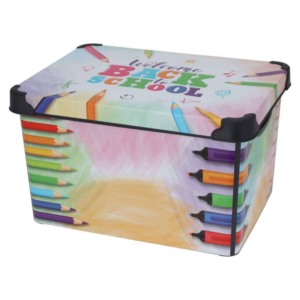 KOOPMAN Úložný box plastový 22 L (4 dizajny /cena 1ks)
