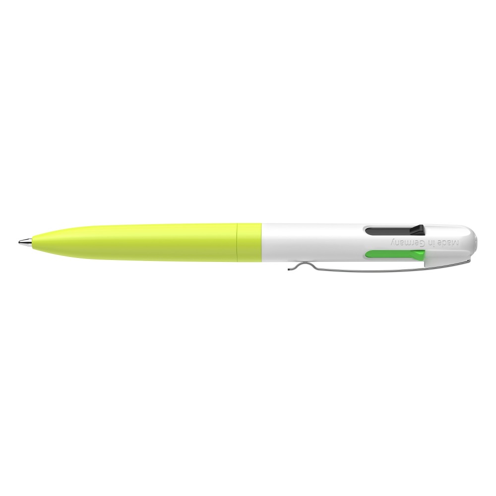 SCHNEIDER Pero kuličkové Schneider Take 4 Neon yellow-white, náplň M - 4 barevná náplň