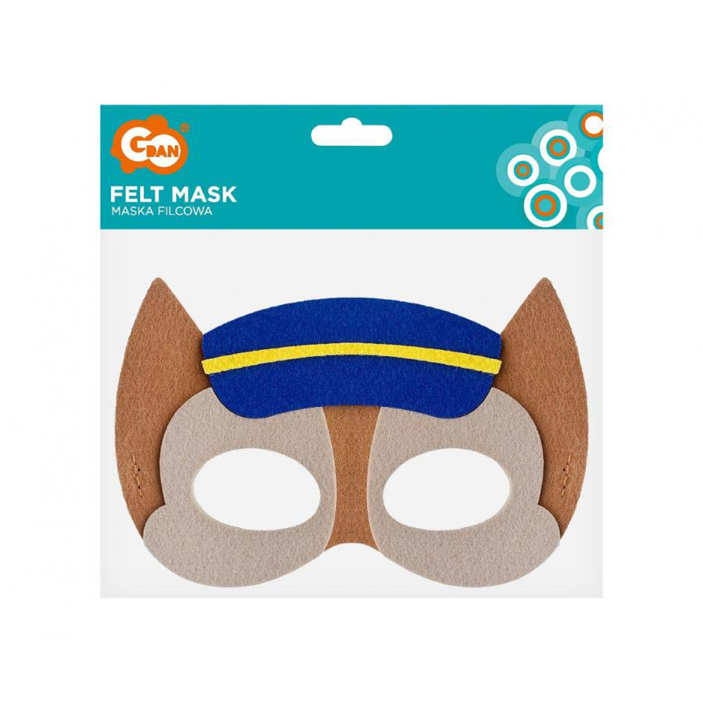 GoDan S.A. Maska na obličej Pes (policista) 18 x 12 cm