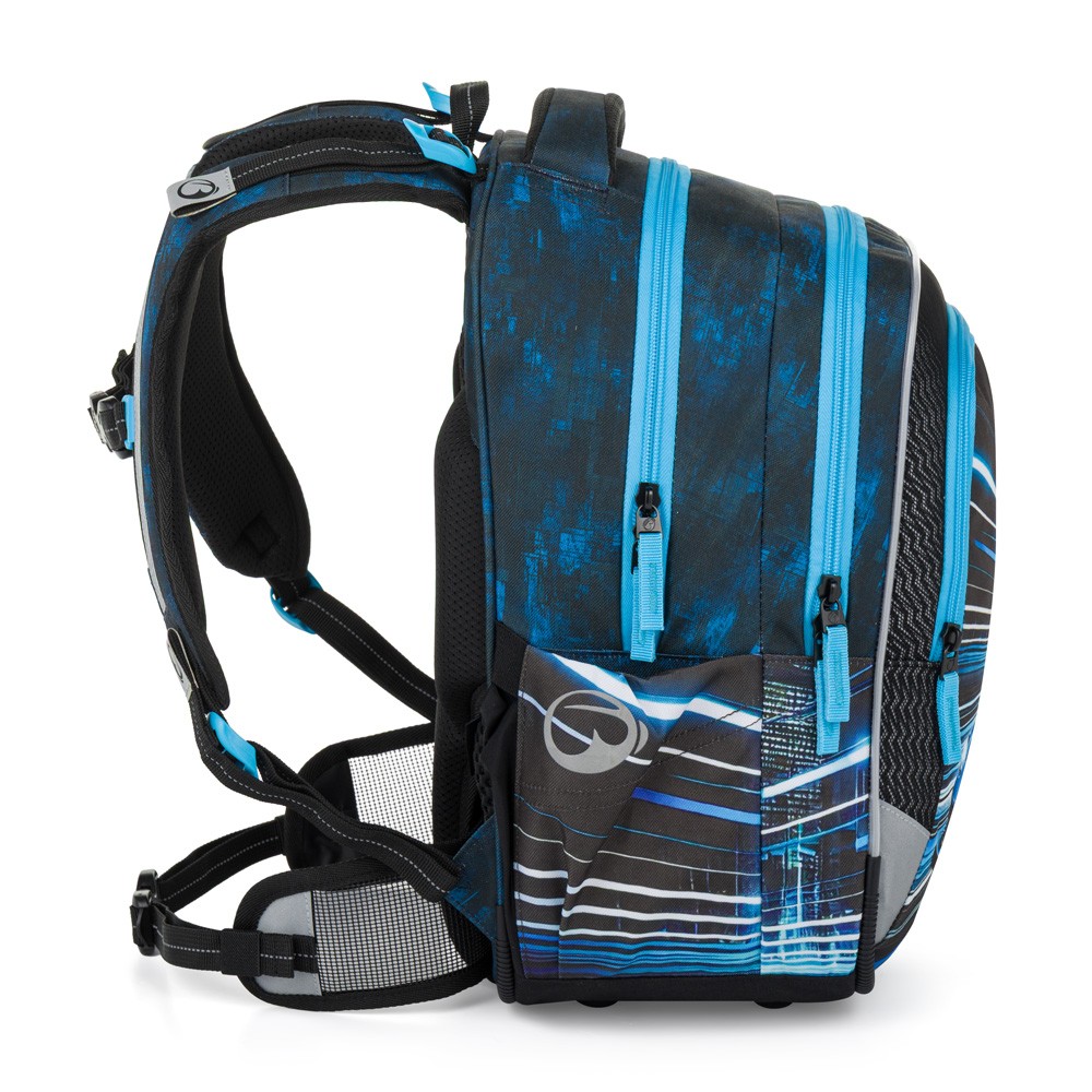BAGMASTER Sada školní batoh BagMaster Lumi 26 C + Penál + Kapsa - Auto
