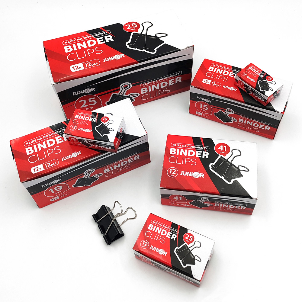 JUNIOR Klip binder/černý JUNIOR, 32 mm