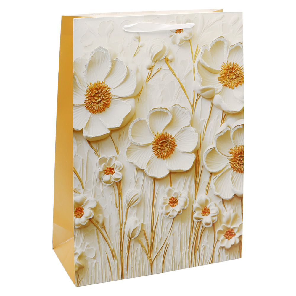 JUNIOR Dárková taška 2049 Flowers, velikost S 18 x 10 x 23 cm (mix 4 vzorů)