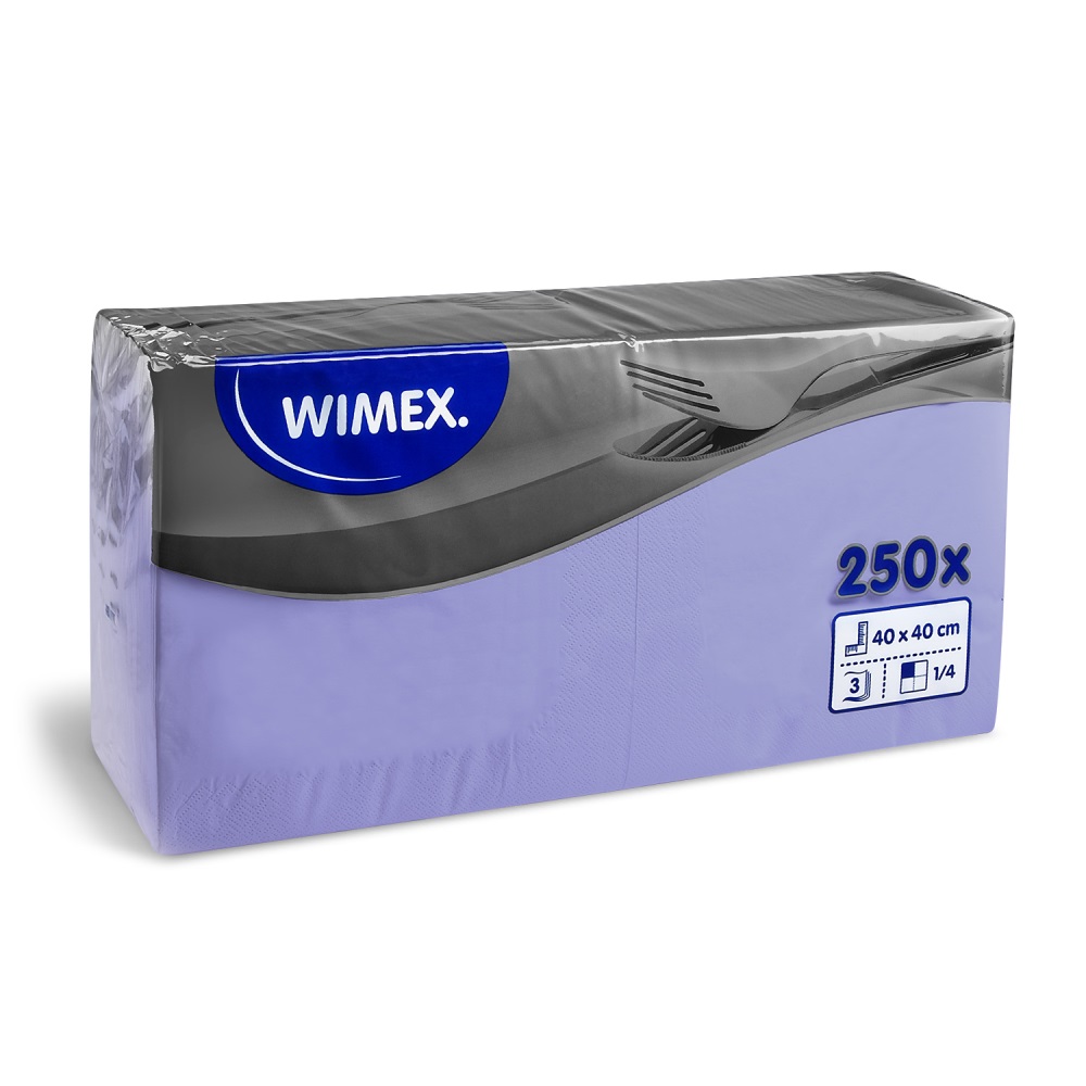WIMEX Ubrousky 3-vrstvé 40 x 40 cm světlemodré / 250ks /