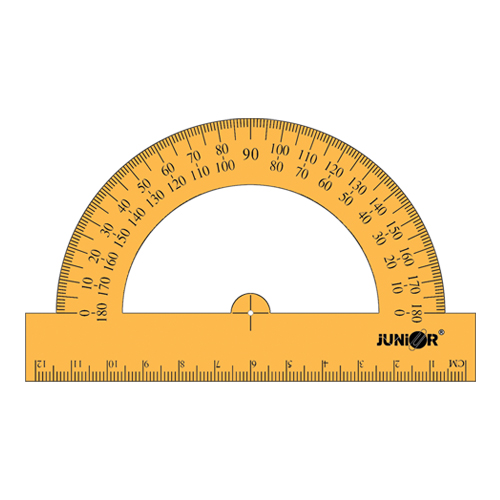 JUNIOR Úhloměr 12 cm barevný - průhledný