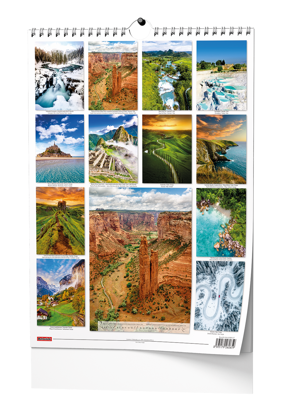 Baloušek Nástěnný kalendář - Beautiful world - A3