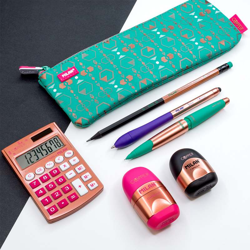 MILAN Guma s ořezávátkem MILAN Capsule Copper