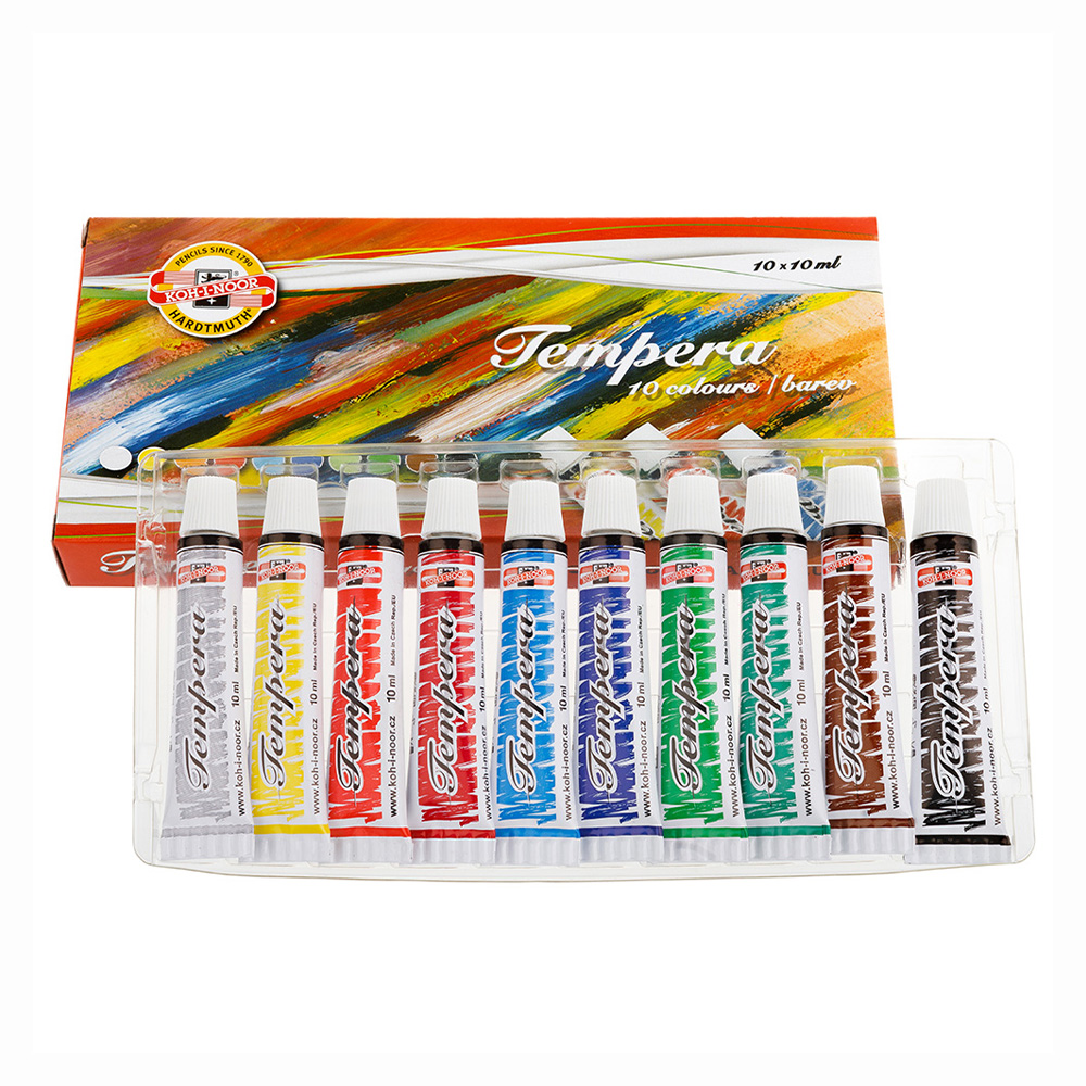 KOH-I-NOOR Barvy temperové 10 barev x 10 ml