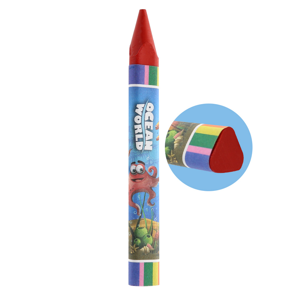 JUNIOR Voskovky Ocean World trojhranné JUMBO 12 ks