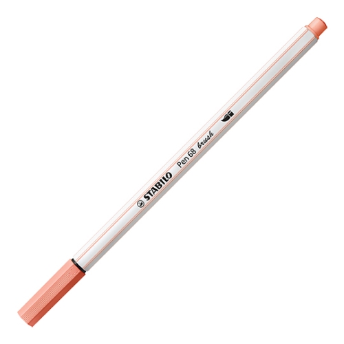 STABILO Fix se štětcovým hrotem pro různé šířky čar STABILO Pen 68 Brush, meruňkový