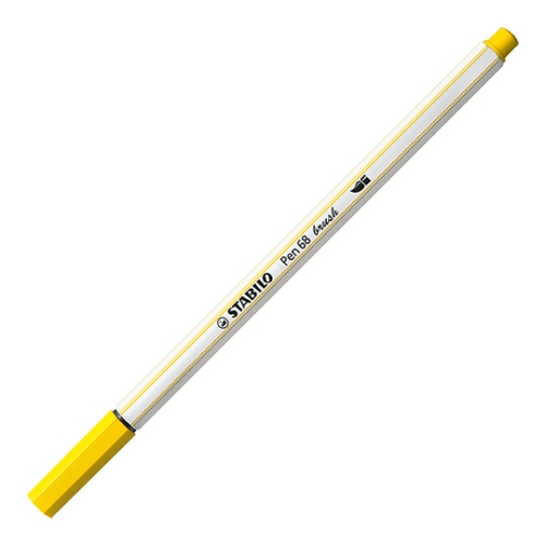STABILO Fix se štětcovým hrotem pro různé šířky čar STABILO Pen 68 Brush, žlutý