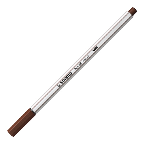 STABILO Fix se štětcovým hrotem pro různé šířky čar STABILO Pen 68 Brush, hnědý