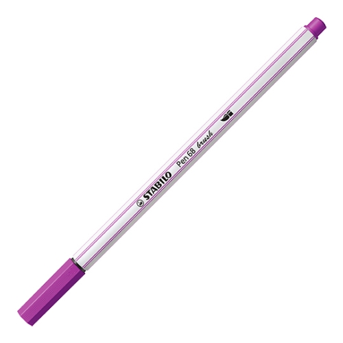 STABILO Fix se štětcovým hrotem pro různé šířky čar STABILO Pen 68 Brush, fialový