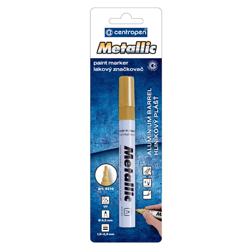 CENTROPEN Popisovač lakový CENTROPEN 9210 Metallic - zlatý