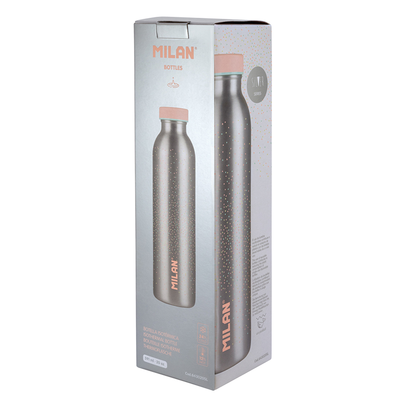 MILAN Termo láhev MILAN Silver, 591ml