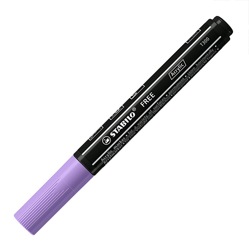 STABILO Akrylový popisovač STABILO FREE Acrylic T300 Kulatý hrot 2-3 mm - Vibrant, sada 5 ks
