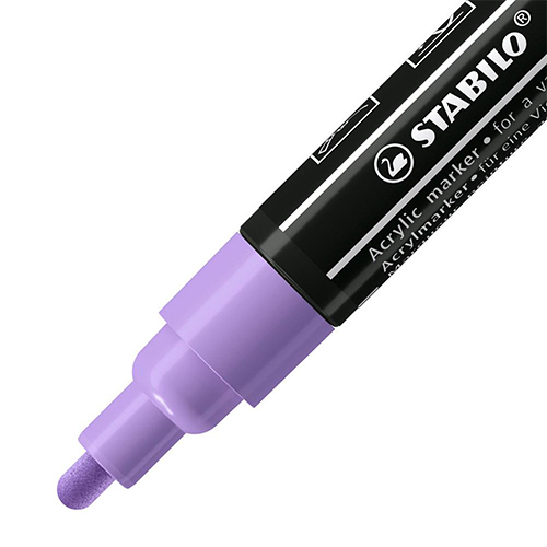 STABILO Akrylový popisovač STABILO FREE Acrylic T300 Kulatý hrot 2-3 mm - světle fialový