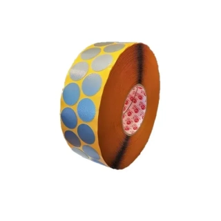 Etikety kolečka fixační 30mm /4000ks stříbrné