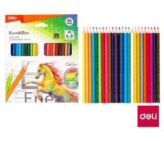 DELI bezdřevé pastelky 24ks