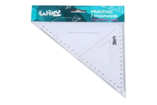 WIKY Pravítko trojúhelník s ryskou 16cm +2x stupnice NOVINKA