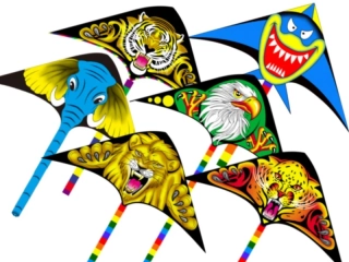 Drak létající - polyester 130x55+85cm mix