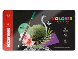 KORES pastelky Kolores Selection nelámavé v plechovém boxu , sada 72 ks