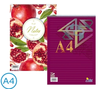 NOTES Blok A4 linkovaný , spirála ,bílý