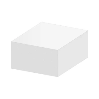 Blok kostka bílá 9x9x4,5 cm - lepená