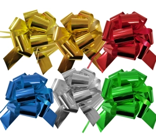 Stuha stahovací růže 5cm x 1,72m metal mix