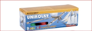 Kittfort barvy hobby modelářské UNIKOLKY 9xbarva+1x lak