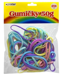 Gumička silná PASTEL 3mm / průměr 38mm 50g PK